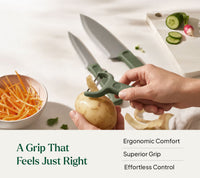 Knife & Peeler Set of 7 - Coorg Green