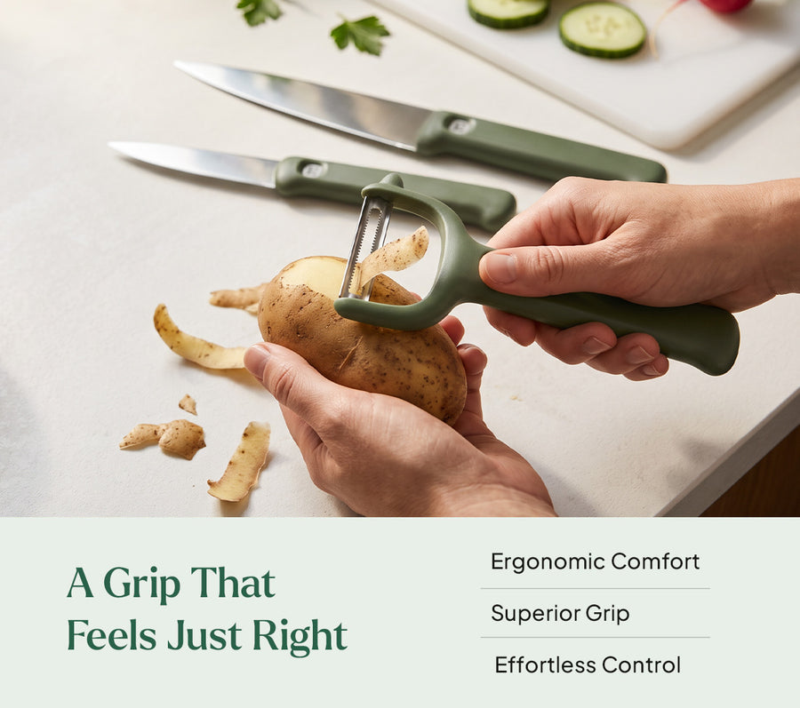 Knife & Peeler Set of 7 - Pro - Coorg Green