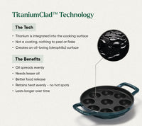 Ember TitaniumClad™ Cast Iron Appe Pan (20 cm) - Teal