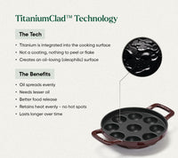 Ember TitaniumClad™ Cast Iron Appe Pan (20 cm) - Wine