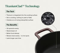 TitaniumClad™  Cast Iron Dutch Oven 27cm - Wine