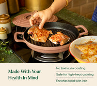 Pre-seasoned Cast Iron Duo - Jaipur Terracotta