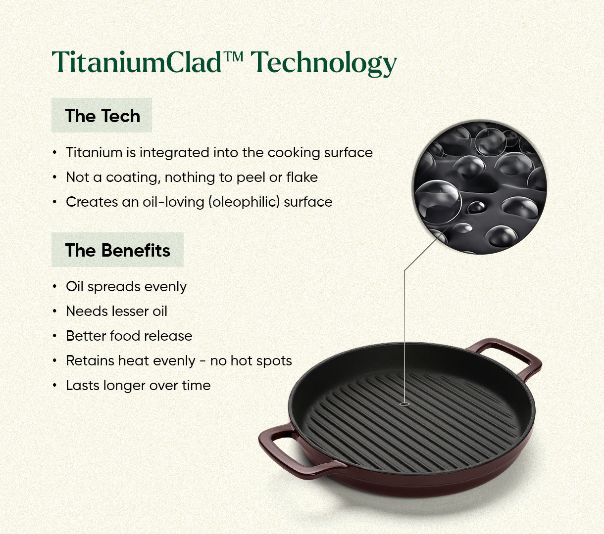 TitaniumClad™ Cast Iron Duo - Wine