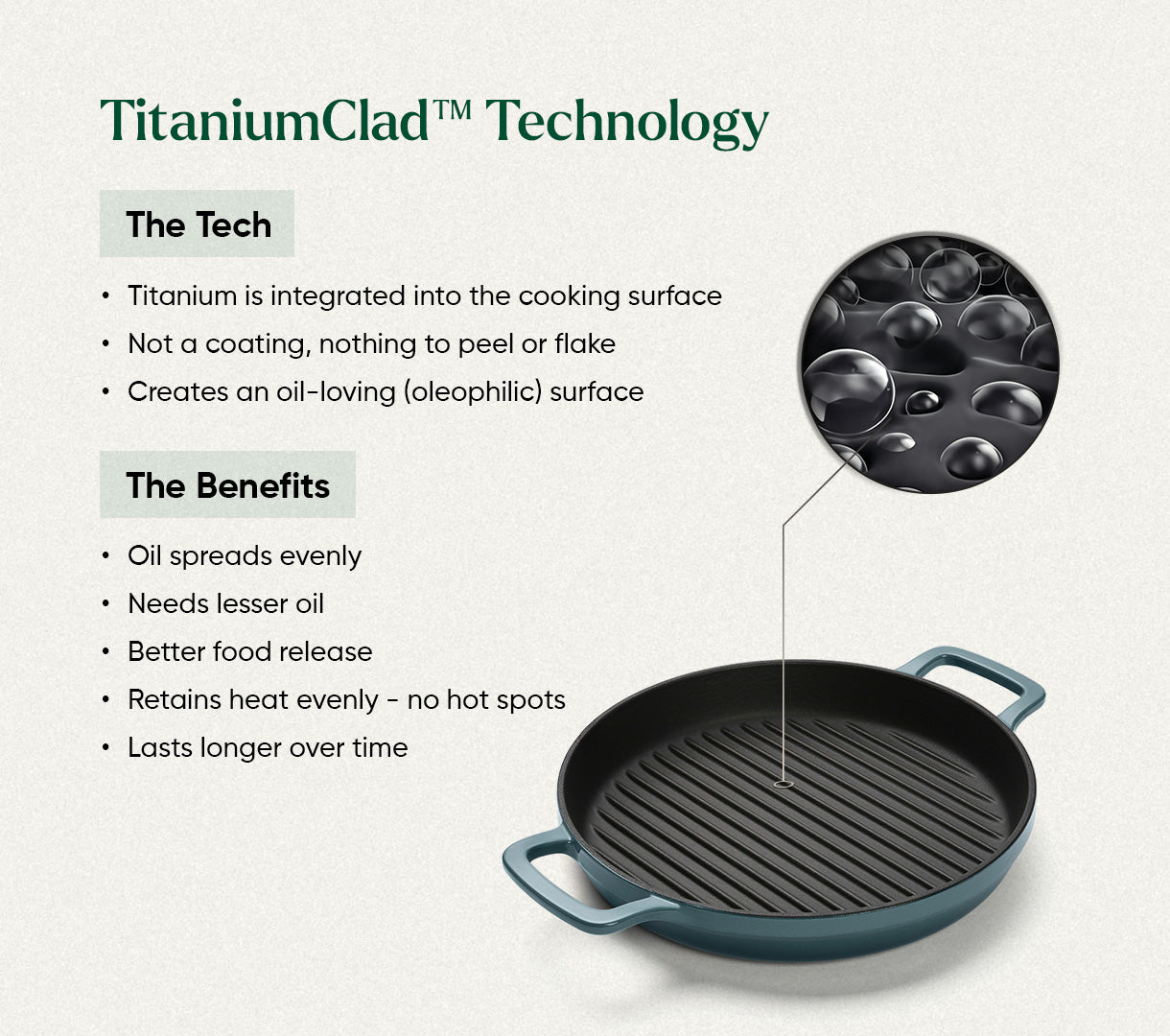 Cast Iron Trio with Storage - Ocean