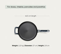 Pre-Seasoned Tawa 27 cm - Nilgiri Blue