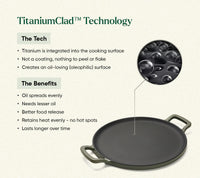 TitaniumClad™  Cast Iron Tawa 30cm - Sage