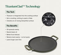 TitaniumClad™  Cast Iron Tawa 30cm - Sage