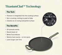 TitaniumClad™  Cast Iron Tawa 27cm - Sage