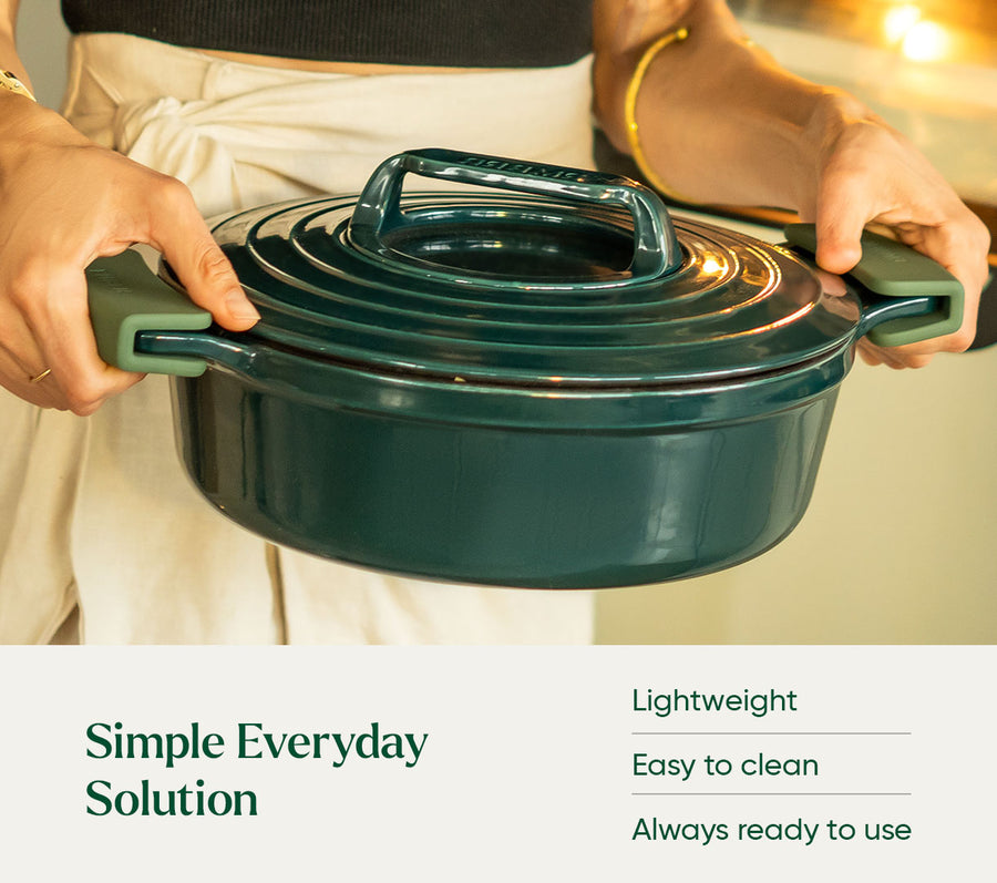 Ember Silicone Handle Holder (Set of 2) - Coorg Green