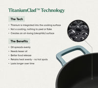 TitaniumClad™  Cast Iron Dutch Oven 27cm - Ocean