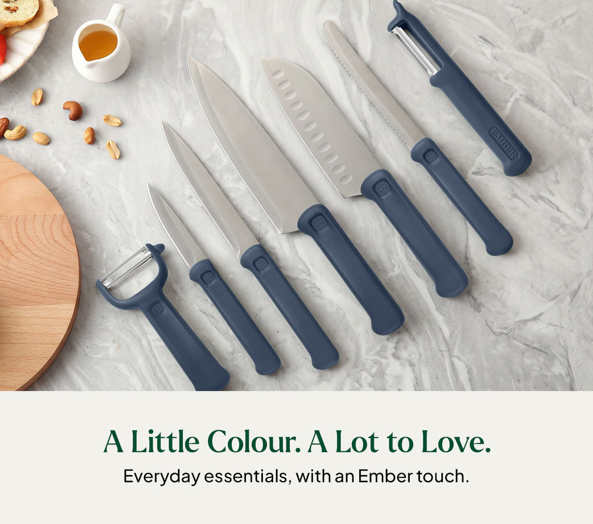 Knife & Peeler Set of 7 - Nilgiri Blue