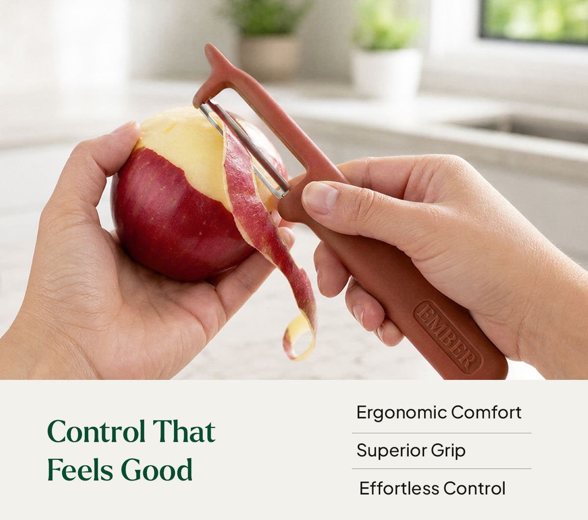Ember PeelPro™ Vegetable Peeler - Jaipur Terracotta