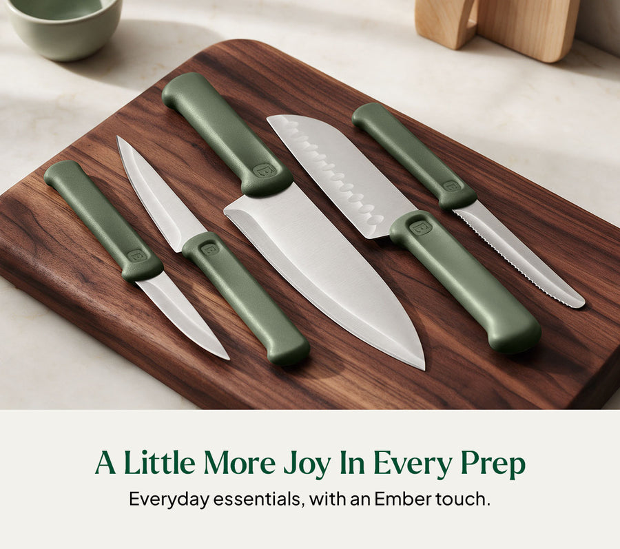 Knife Set of 5 - Coorg Green