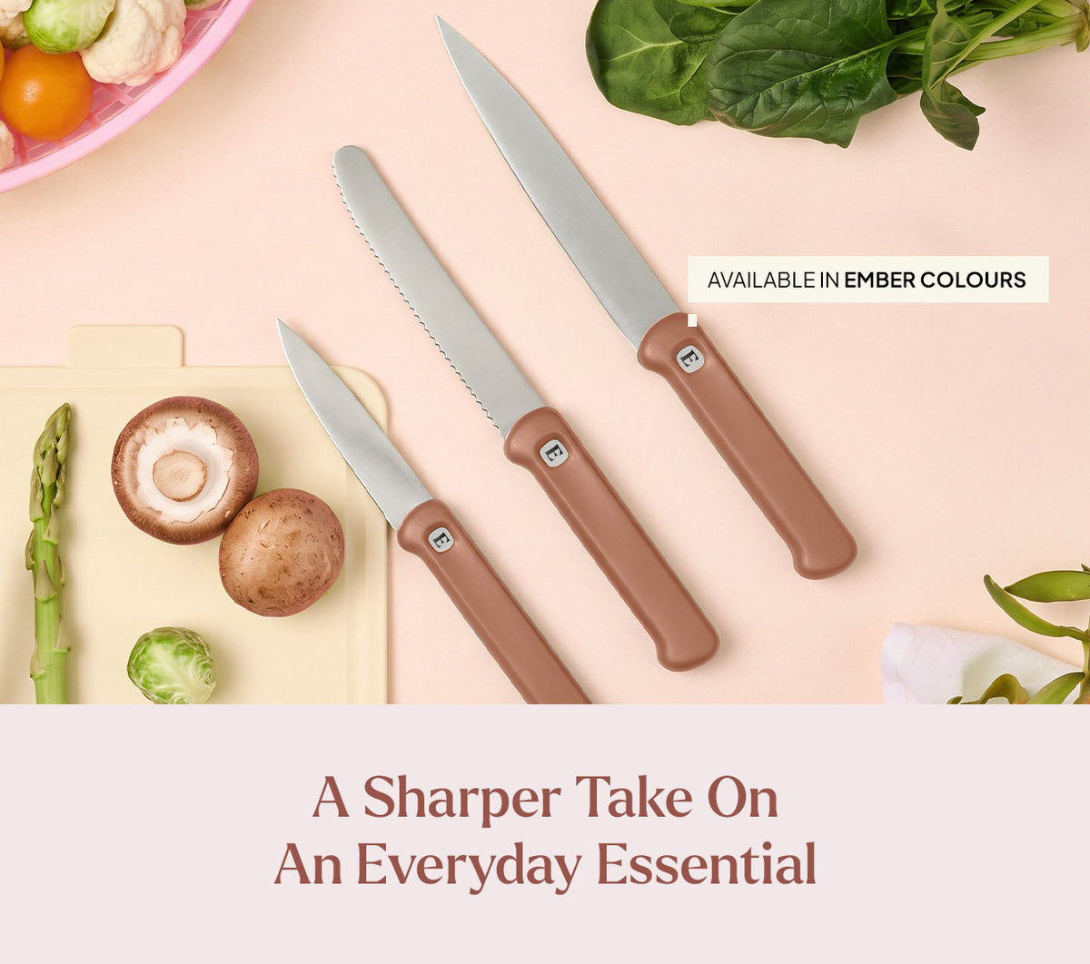 Knife Set of 3 - Pro - Jaipur Terracotta