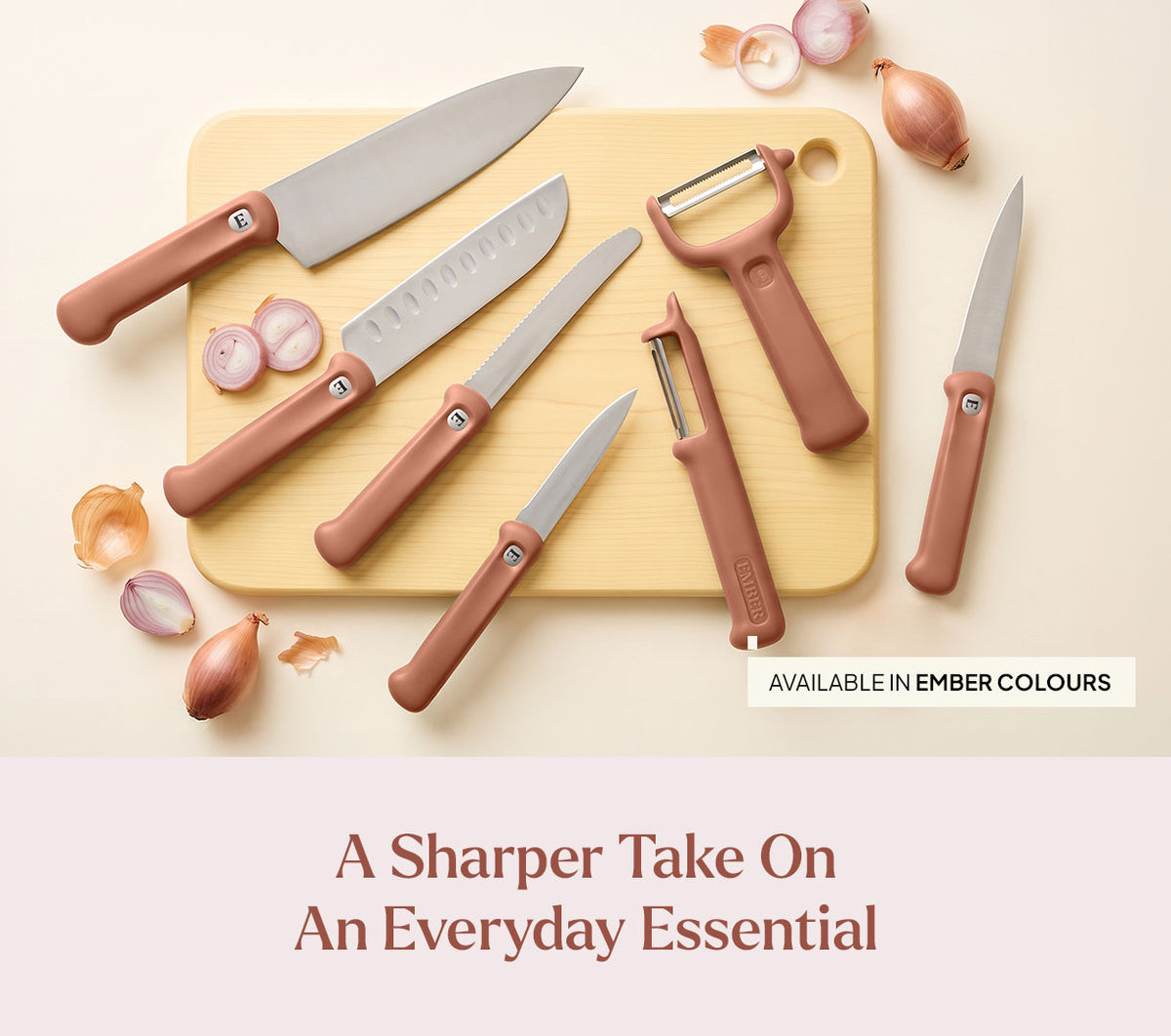 Knife & Peeler Set of 7 - Pro - Jaipur Terracotta