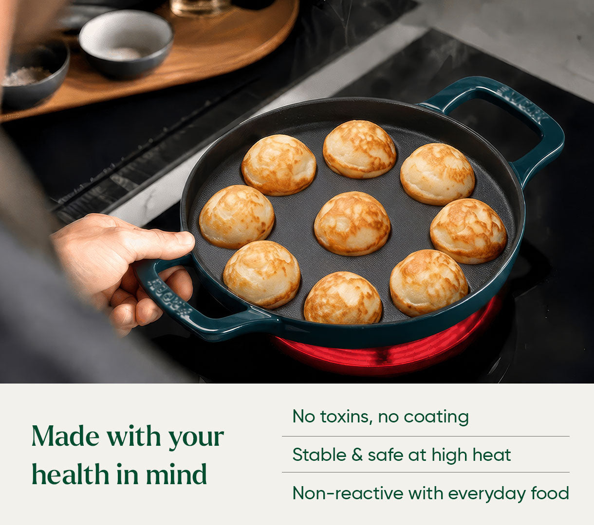 Ember TitaniumClad™ Cast Iron Appe Pan (20 cm) - Teal
