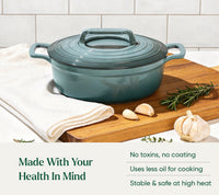 TitaniumClad™  Cast Iron Dutch Oven 27cm - Ocean