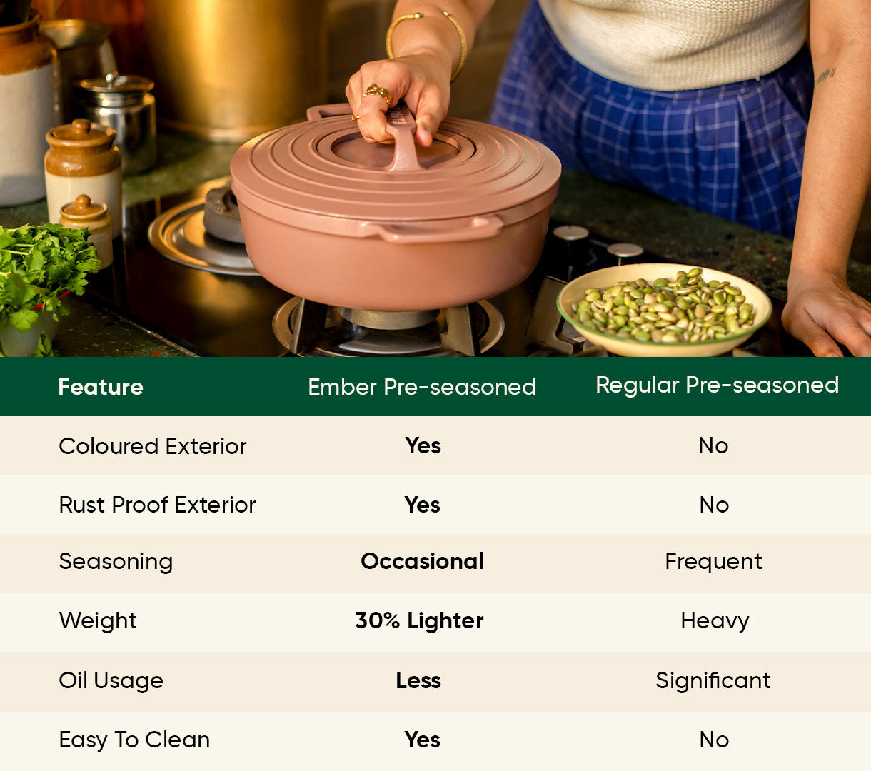 Pre-seasoned Cast Iron Duo - Jaipur Terracotta