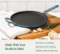 TitaniumClad™  Cast Iron Tawa 27cm - Ocean