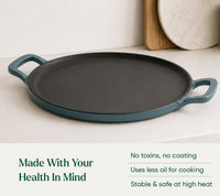 TitaniumClad™  Cast Iron Tawa 30cm - Ocean