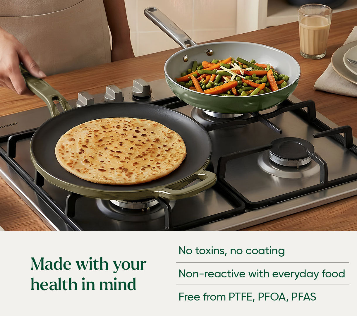 The Ember Breakfast Set - Coorg Green + Sage