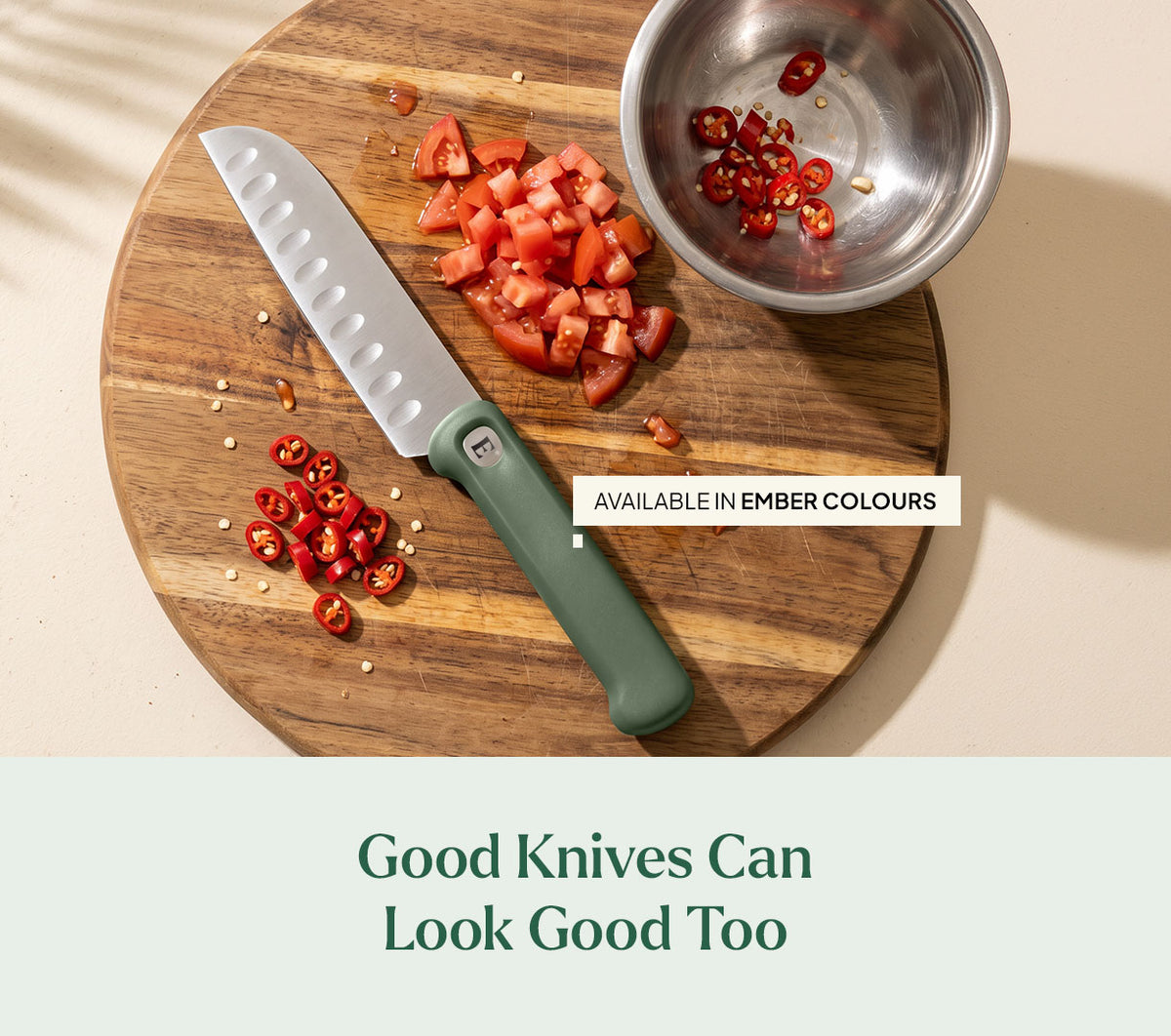 Santoku Knife - Pro - Coorg Green