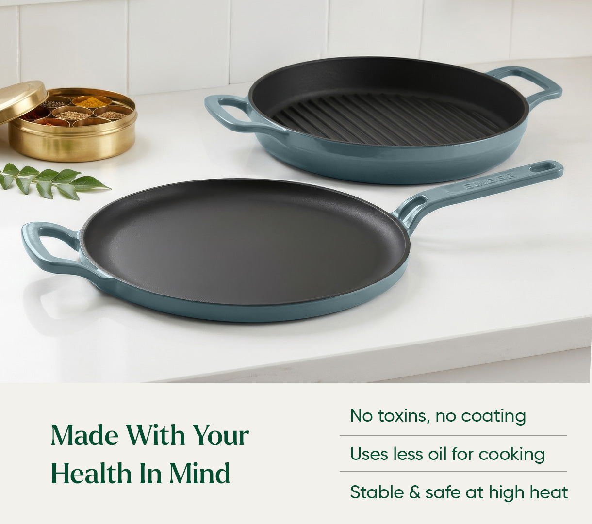 TitaniumClad™ Cast Iron Duo - Ocean