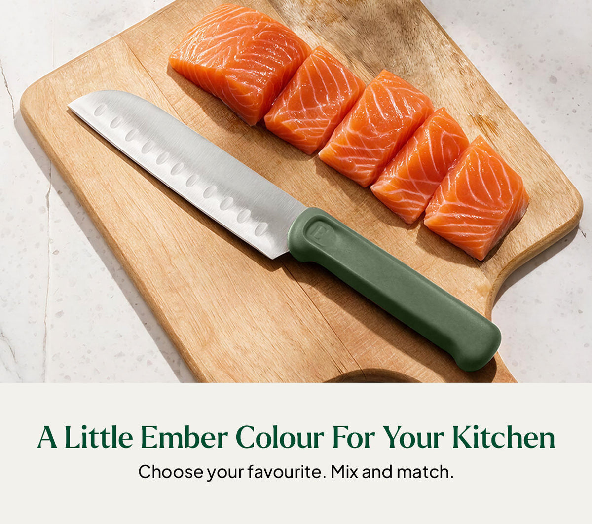 Santoku Knife - Coorg Green