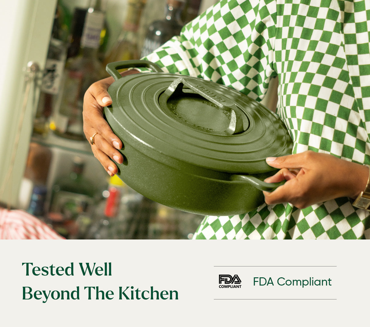 Pre-Seasoned Cast Iron Dutch Oven 27cm - Coorg Green
