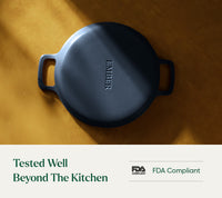 Pre-Seasoned Cast Iron Grill Pan 27cm - Nilgiri Blue