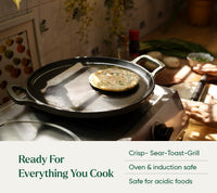 TitaniumClad™  Cast Iron Tawa 30cm - Sage