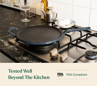 Pre-seasoned Cast Iron Duo - Nilgiri Blue