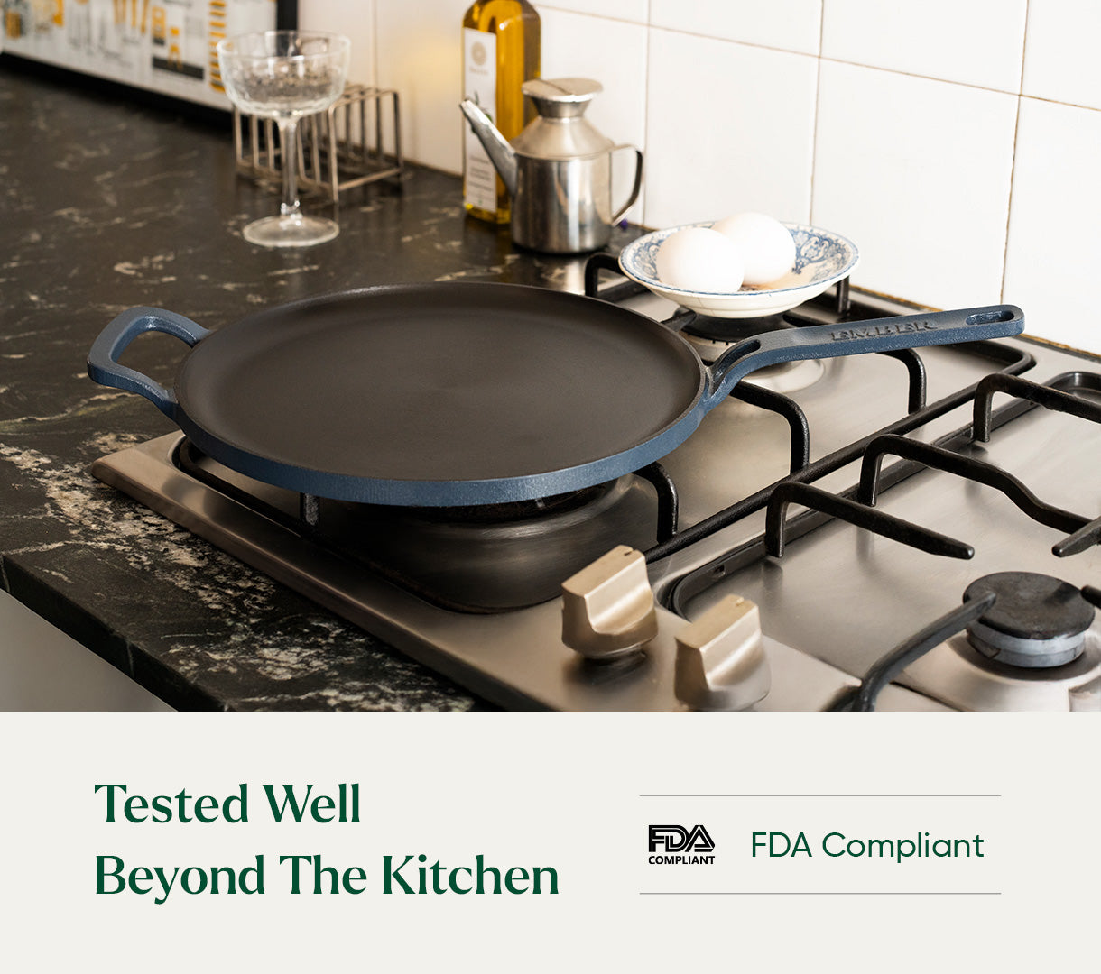 Pre-seasoned Cast Iron Duo - Nilgiri Blue