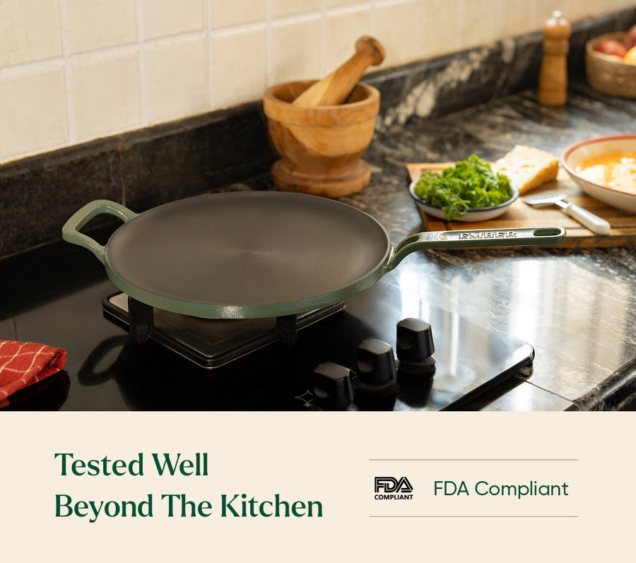 Pre-seasoned Cast Iron Duo - Coorg Green