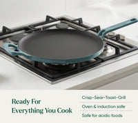 TitaniumClad™  Cast Iron Tawa 27cm - Ocean
