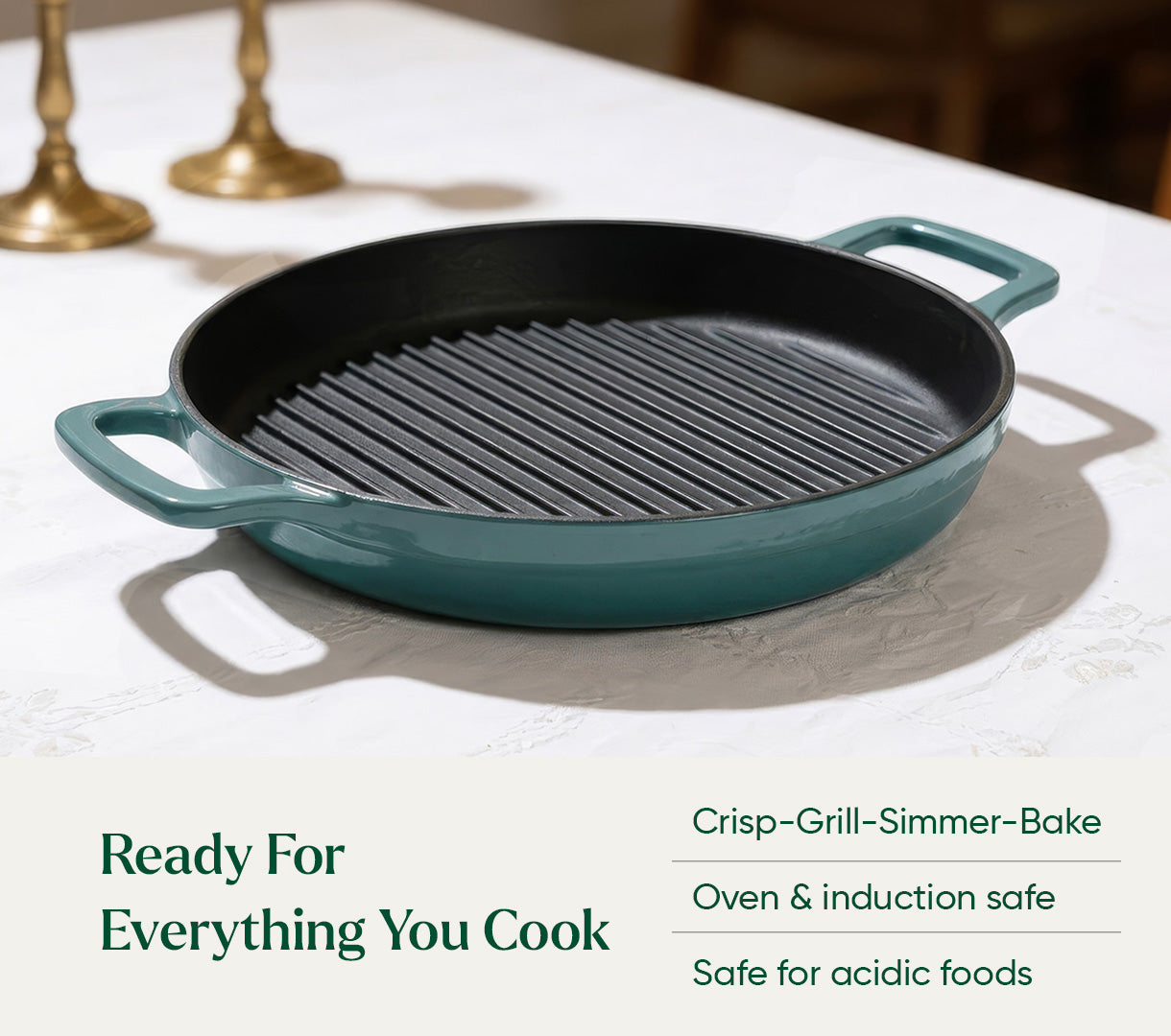 Cast Iron Trio with Storage - Ocean