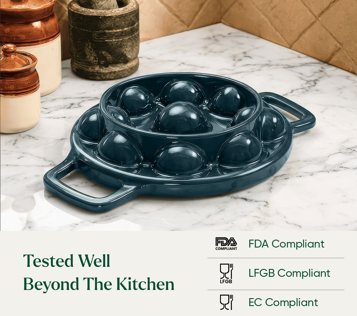 Ember TitaniumClad™ Cast Iron Appe Pan (20 cm) - Teal