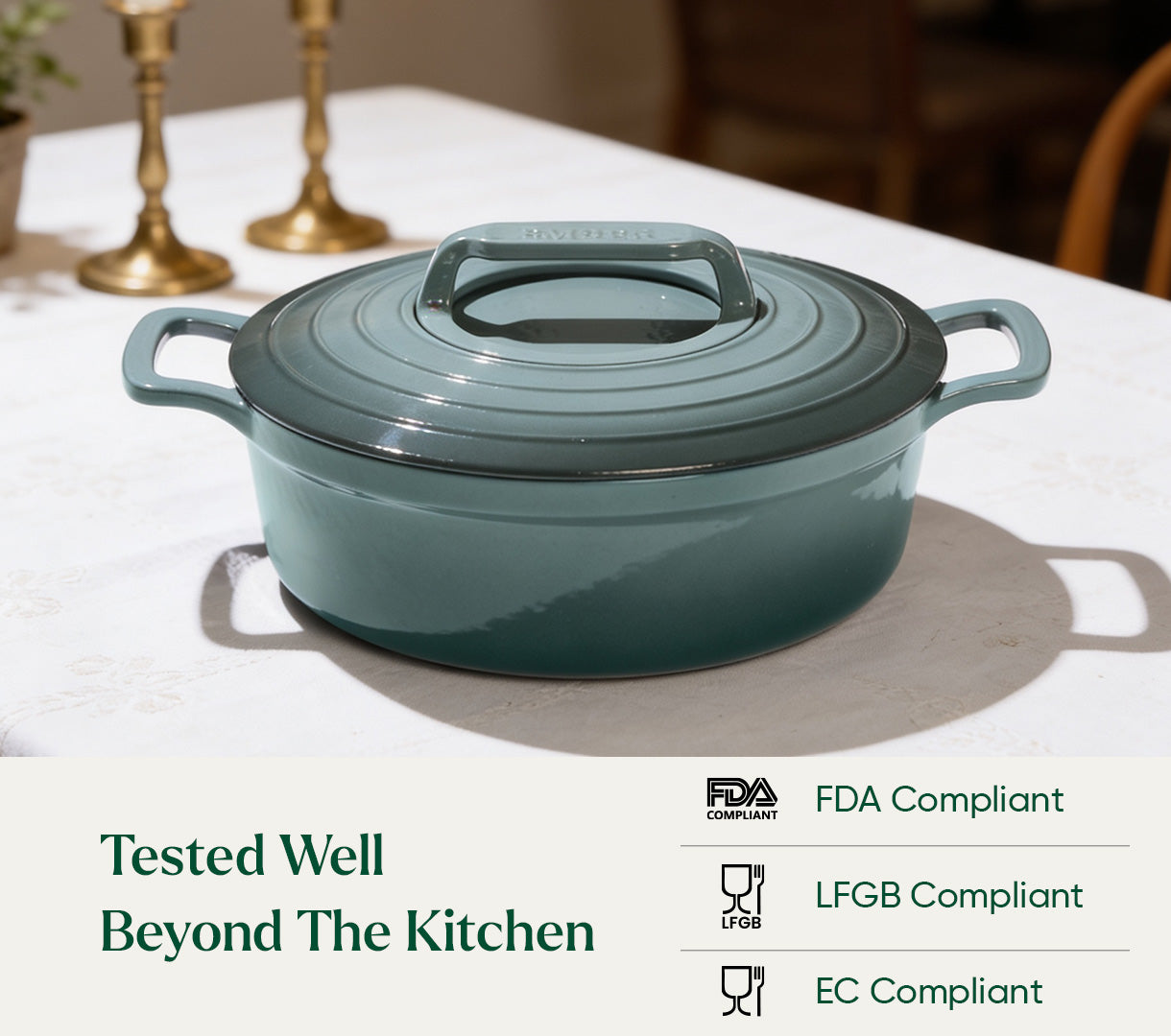 Buy Cast Iron Casserole 27cm for Slow Cooking Online | Ember Cookware