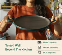 TitaniumClad™  Cast Iron Tawa 30cm - Teal