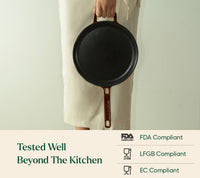 TitaniumClad™  Cast Iron Tawa 27cm - Wine