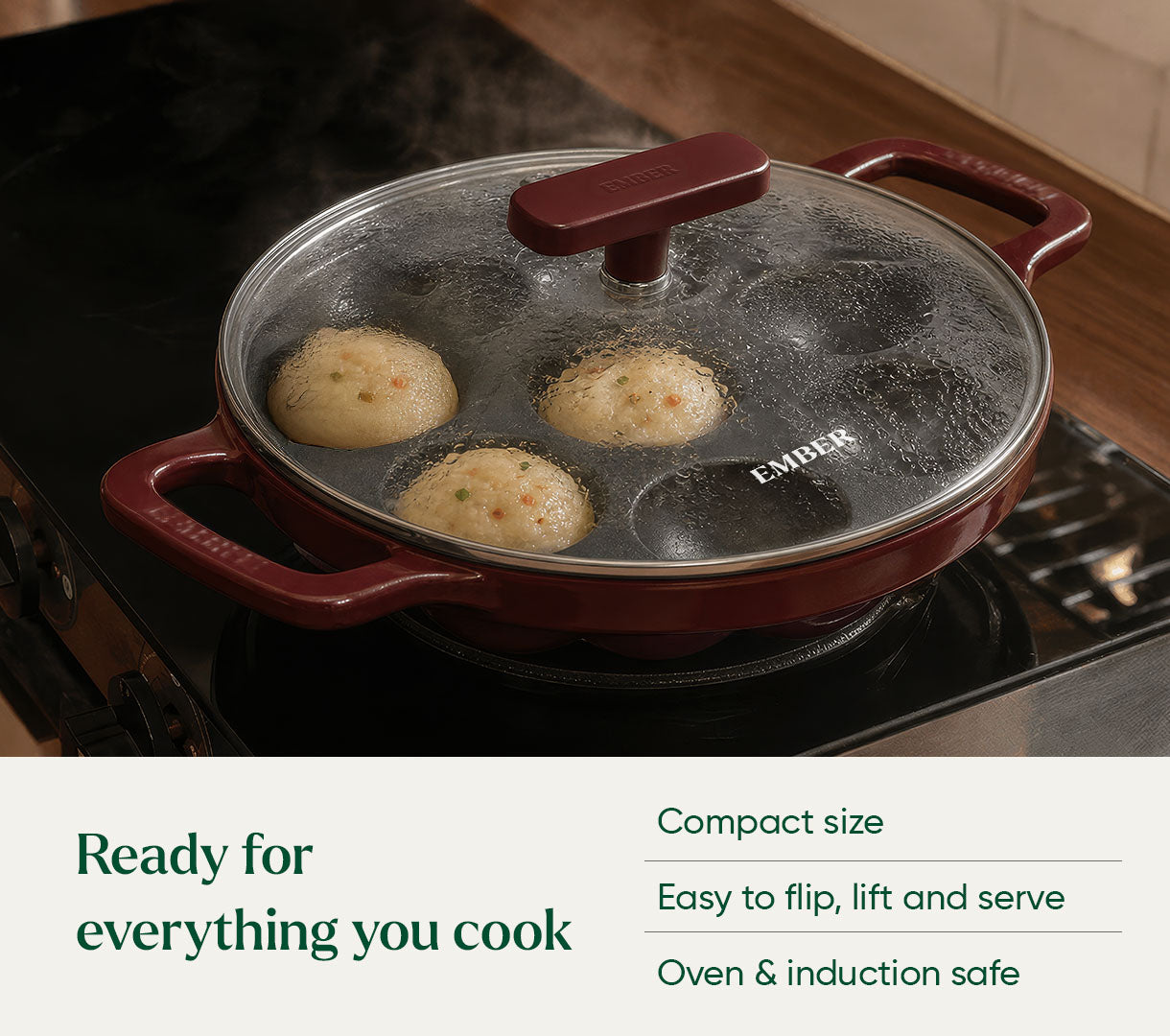 Ember TitaniumClad™ Cast Iron Appe Pan (20 cm) - Wine