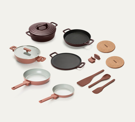 Set of 15 - Terracotta + Wine