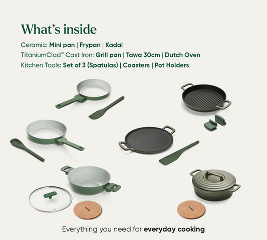 Set of 15 - Coorg Green + Sage