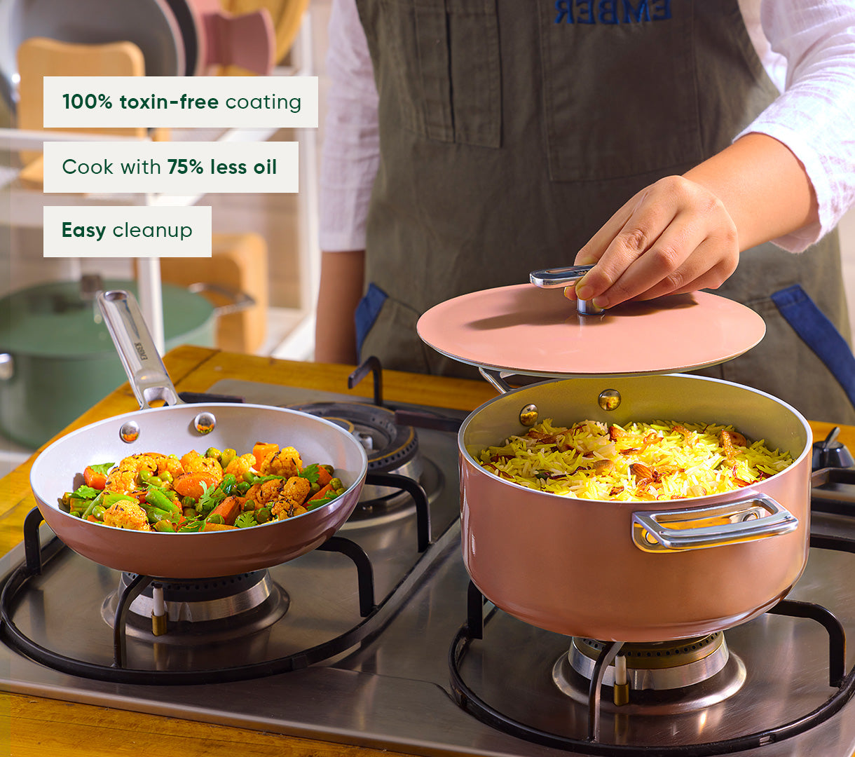 Ember Mini Frypan + Mini Dutch Oven Duo - Jaipur Terracotta