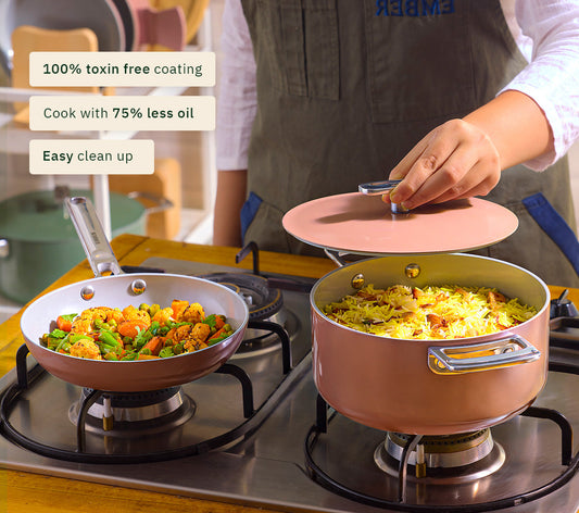 Ember Mini Frypan + Mini Dutch Oven Duo - Jaipur Terracotta