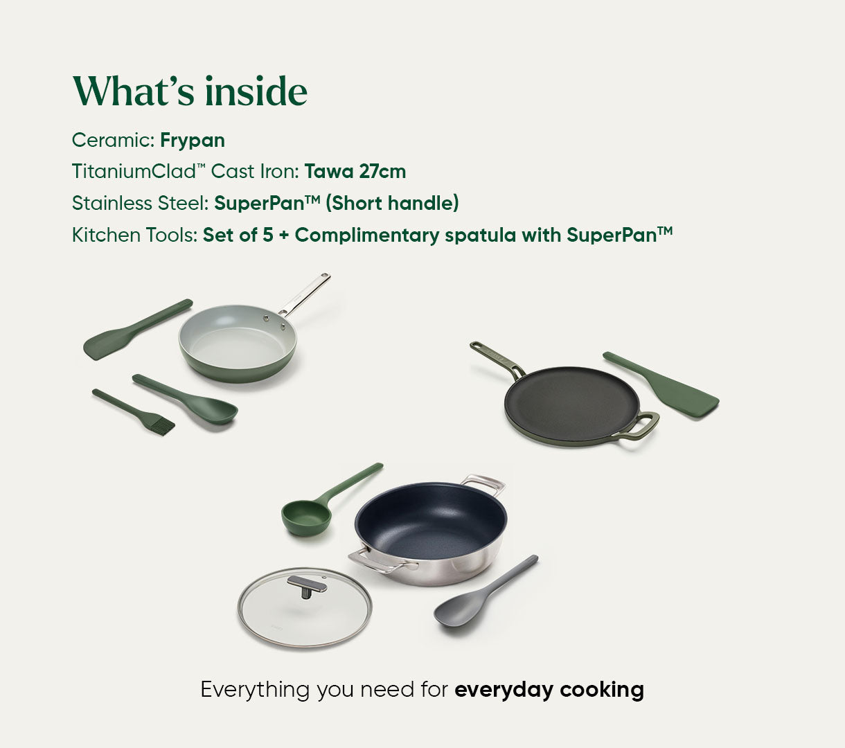 Essentials Set - Pro - Coorg Green + Sage