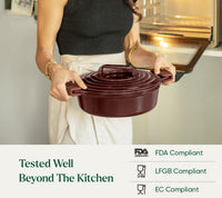TitaniumClad Cast Iron - Set of 4 - Wine
