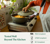 Pre-Seasoned Cast Iron - Set of 4  - Coorg Green