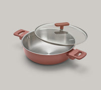 Ember Stainless Steel Kadai - Jaipur Terracotta