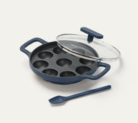 Ember Pre-Seasoned Cast Iron Appe Pan (20 cm) - Nilgiri Blue